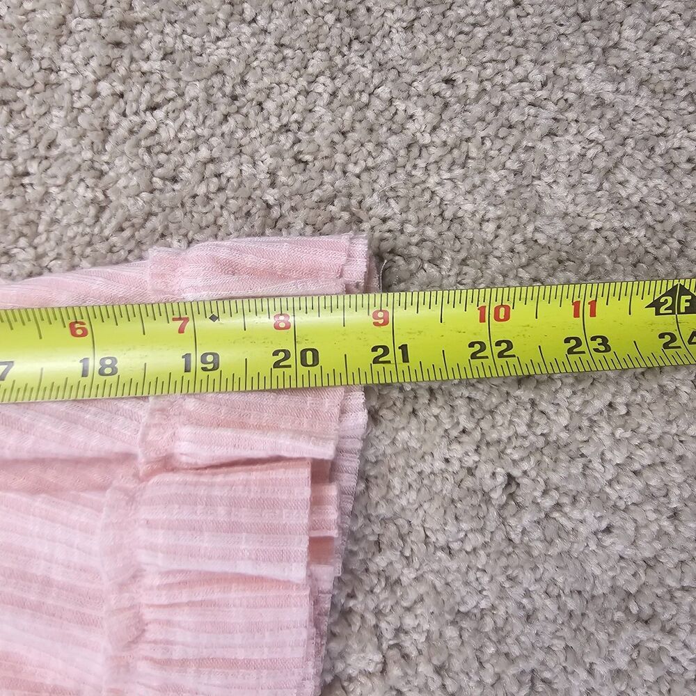 POL Pink Ribbed Lace Trim Babydoll Cami Top M Boho Coquette Cottagecore - Picture 13 of 14